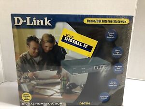 D-Link DI-704 Broadband Router, 4-Port 10/100 Switch, Cable DSL Internet Gateway