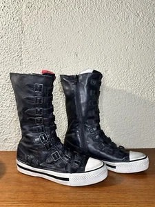 ASH Virgin Leather Buckle High Top Sneaker Eu39 - Picture 1 of 8