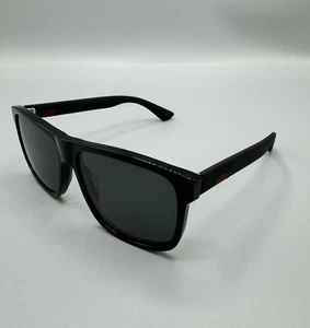 GUCCI GG0010S 001 Men’s Sunglasses, 58MM, Black/Grey, Retail: $435 - Picture 1 of 13