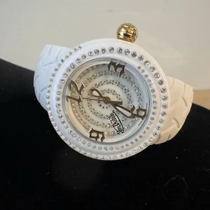 Von Dutch $434 Women's Watch White Gold Tone Bling Spiral New Battery Missing 1 - Picture 1 of 10