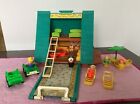 Vintage Fisher Price Little People #990 Play Family A Frame House Set! CAR DOG