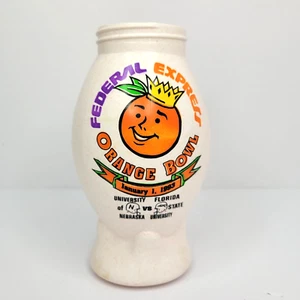 Vintage Football Cup Container FedEx Orange Bowl 1983 Collectible Nebraska vs FL - Picture 1 of 8