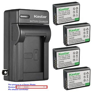 Kastar Battery Wall Charger for Canon LP-E10 LC-E10 & Canon EOS Rebel T6 Camera - Picture 1 of 11
