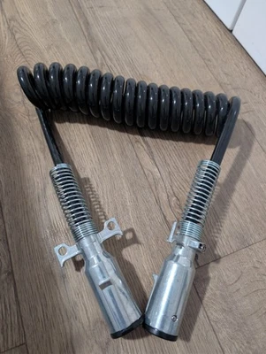 Heavy-duty Coiled Electrical Cable for A Trailer 7-way Coiled Trailer Cord Wire - Bild 1 von 4