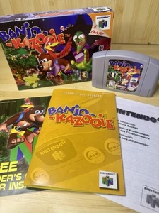 BANJO-KAZOOIE N64 NINTENDO 64 CIB COMPLETE IN BOX WITH MANUAL AUTHENTIC TESTED - Picture 1 of 7