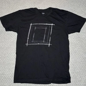 Vestige VSTG T-Shirt Large schwarz geometrische Grafik Tee Made in USA 100 % Baumwolle - Bild 1 von 6