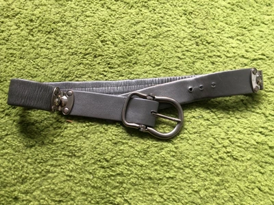 Винтажный Suzi Oher Канада Серебряный Серый Металлический Ремень Размер Средний Эластичный  - Изображение 1 из 4