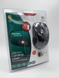 NEW SEALED RETAIL Logitech V450 Nano Cordless Laser Mouse Wireless NEW OLD STOCK - Picture 1 of 4
