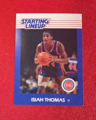 Tarjeta de la NBA Isiah Thomas Detroit Pistons 1988 alineación inicial casi nueva-como nueva+ Foto 1 de 2