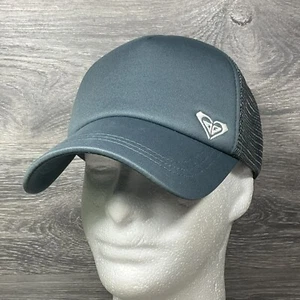 Ladies Roxy Snapback Trucker Hat Cap Adjustable Mesh Back Gray Foam Logo Surf - Picture 1 of 11