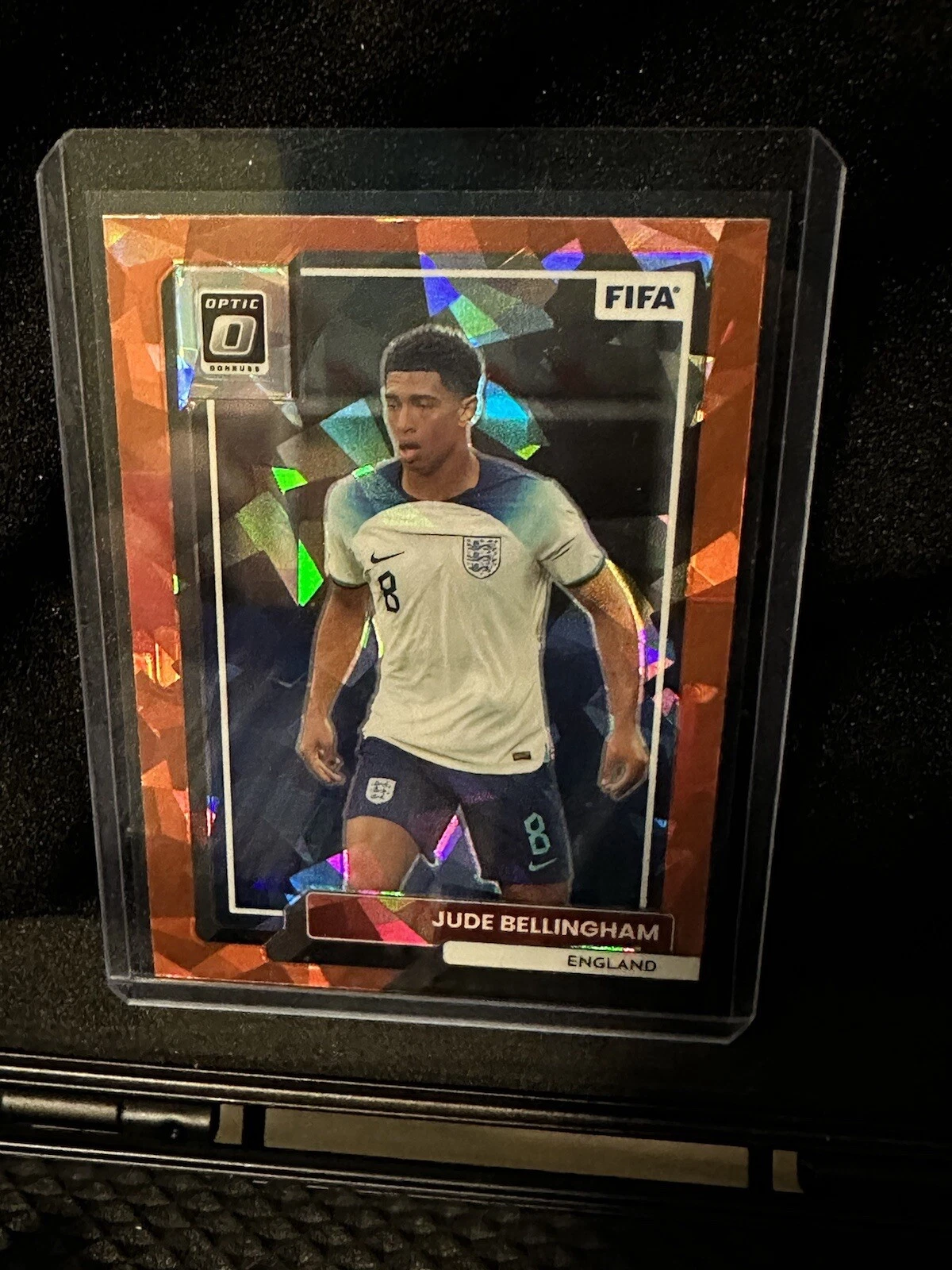 2022-23 Donruss FIFA Jude Bellingham Orange Cracked Ice Optic SP England