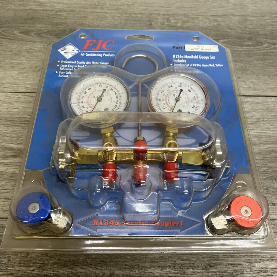 New FJC R134A Gauge Set w/72" Hoses 6721 - Image 1 of 1