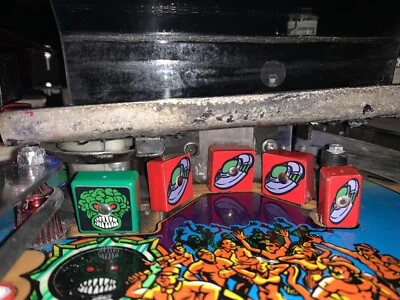 2000 Bally "Revenge From Mars" Flying Saucer Pinball Machine Target Stickers - Image 1 of 4