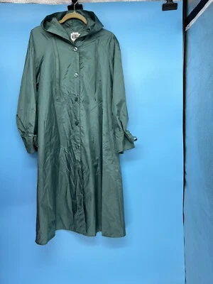New Vintage Y2K  Totes Coat Green Nylon Long Rain Coat SZ: 14P ( Has Some Spot) - Image 1 of 4