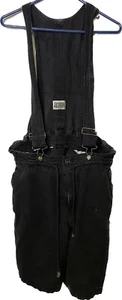 Vintage 90s Unionbay Black Small Shorts Overalls Suspenders 11Y860-17 UB-1M BIB - Picture 1 of 12