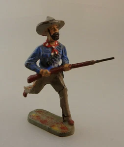 Elastolin 6976 Wildwest Cowboy mit Gewehr im Lauf um/ab 1930 (88253) - Picture 1 of 8
