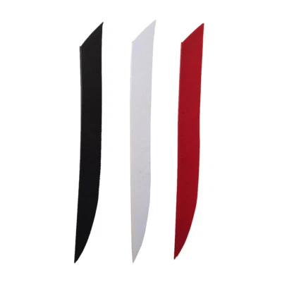5" Traditional Kyudo Feather Archery Fletches RW Red Black White Feathers  50pcs - Image 1 of 4