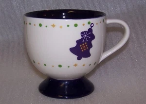 Starbucks 2006 Holiday Ceramic 12 Ounce Coffee Mug Purple Green Gold White - Picture 1 of 6