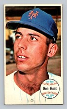 1964 Topps Giants #6 Ron Hunt VG-VGEX New York Mets Baseball Card