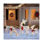 HOURLEEY Christmas Decoration Outdoor 60 Light Up Deer Family, 3-Piece Set 2D...