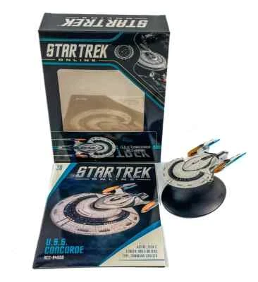 Eaglemoss Star Trek Online USS Concorde NCC-94500 #20 en caja con cargador pequeño Foto 1 de 4
