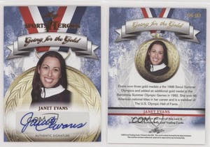 2013 Leaf Sports Heroes Going for the Gold Janet Evans #GG-JE1 Auto