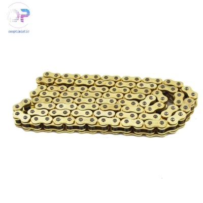 Cadena de transmisión color dorado 520 x114 ATV moto 520 paso 114 eslabones con junta tórica Foto 1 de 4