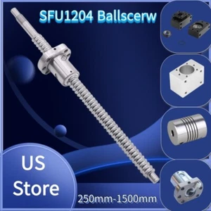 SFU1204 BallScrew End Machine 250mm-1500mm &BK/BF10 Support &Housing&Coupler Set - Picture 1 of 22