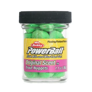 Berkley PowerBait Trout Nuggets 30g Spring Green Glitter - Picture 1 of 1