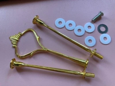 3 Tier Gold Cake Stand Fittings Rod Set -Buffet - Ideal Wedding, Party etc - Image 1 of 4