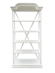 Reclaimed Timber Bakers Stand White 108x35x210cmh - Picture 1 of 2