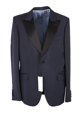 Gucci Blue Signature Mohair Wool Tuxedo Size 48 IT / 38R U.S. New With Tags - Image 1 of 4