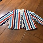 Vtg. Child's Jacket Sports Coat Wide Stripes Buttons Pockets Lined Youth Toddler