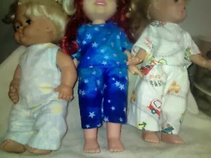 CLEARANCE SALE DOLL CLOTHES 3 SETS PAJAMAS FIT 10 11 12 INCH SET 5 - Picture 1 of 1