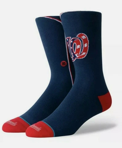 Stance MLB Washington Nationals Alternate Jersey Crew SOCKS Mens Size Large 9-13 Cover
