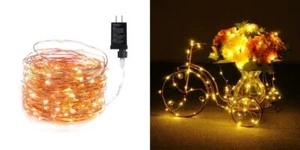 120 LED Fairy Lights 40FT Starry String 40ft-warm White-copper - Picture 1 of 6