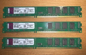 Kingston KVR 6 GB (3x2 GB) KVR1333D3N9/2G DDR3-1333 PC3-10600U bajo perfil - Imagen 1 de 1