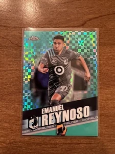 2022 Topps Chrome MLS Emanuel Reynoso Aqua X-FRACTOR Minnesota United Refractor - Picture 1 of 2