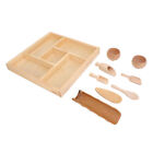 Pretend Dish Toys Wooden Sensory Bin Tools For Fine Motor Learning