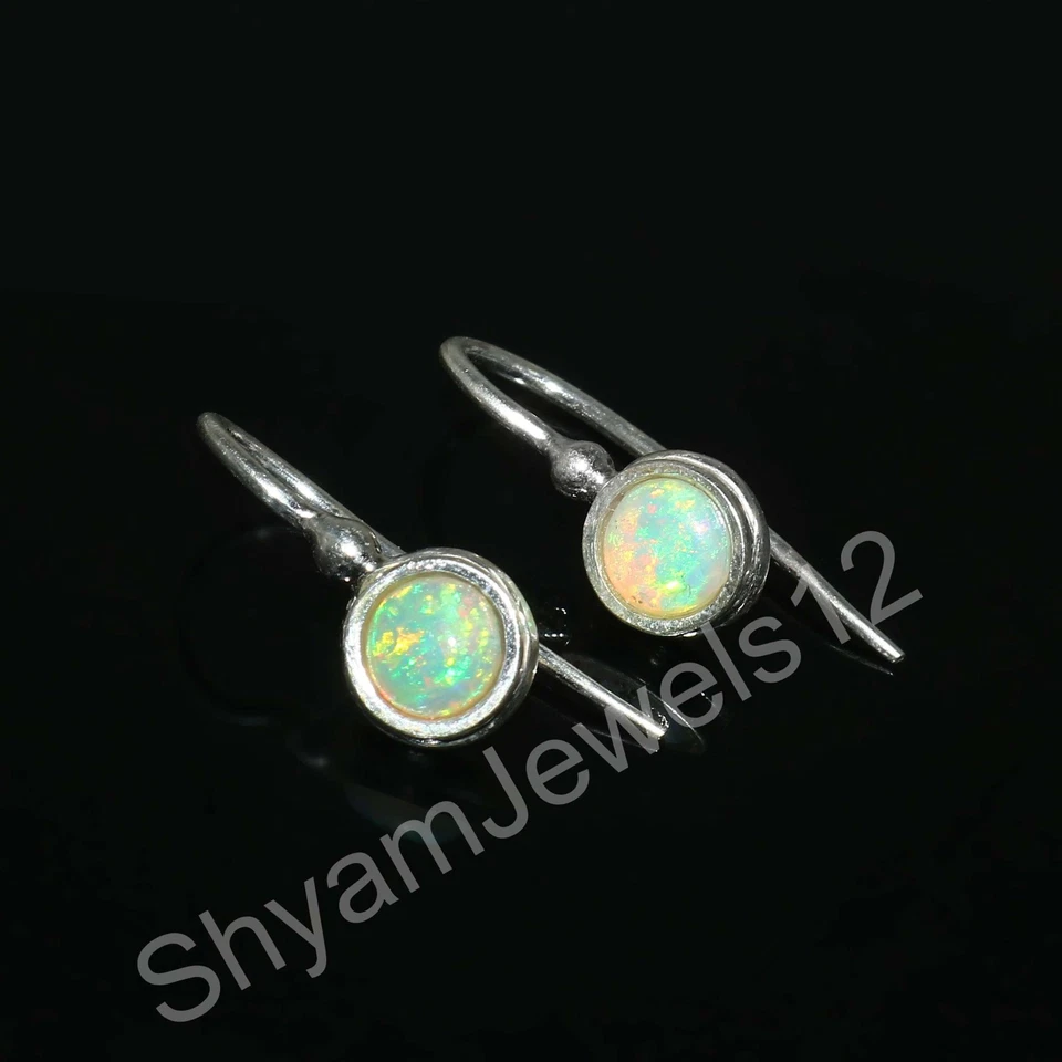 Argento Sterling Originale Rotondo Etiope Opale Pendente Piccolo Regalo Gioielli - Immagine 1 di 4