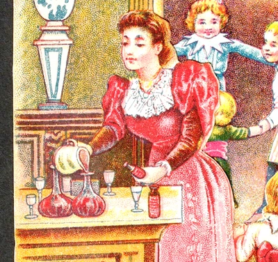 Jengibre Jerez Agua Albañil Esencia de Vino Templanza Anuncio Novedad Tarjeta Comercial SR.M.Mw Foto 1 de 4