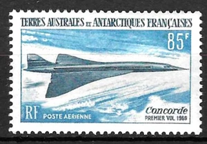 Stamps French S and Antarctic Terr 1969 First Flight of Concorde 85f MNH SG53 - Picture 1 of 2