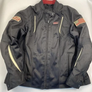 Indian Motorcycle Jacket Men XL Black Mesh Breathable Padded Riding Gear w/ Line - Picture 1 of 21