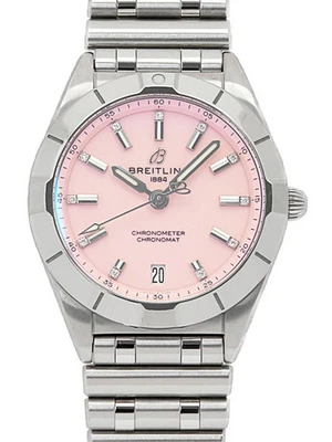 BREITLING Chronomat 32 A77310 Stainless Steel Quartz 32mm Pink Ladies #TW071 - image 1 of 4