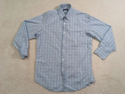 Ralph Lauren Viola Label Camicia Abito Uomo 16x32 Manica Lunga Blu Made In Italy - Immagine 1 di 4