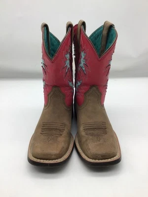 Детские ковбойские сапоги вестерн Ariat коричневая кожа квадратный носок: 10031489 - размер 11 - Изображение 1 из 4