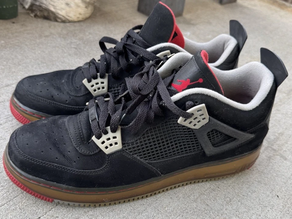 Jordan Fusion 4 Bred Black 364342-061 Mens 13 2009 Dmg - Image 1 of 4