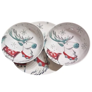 Target Wondershop Cuencos de Melamina Plato Navidad Reno Rudolph Santa - Imagen 1 de 9