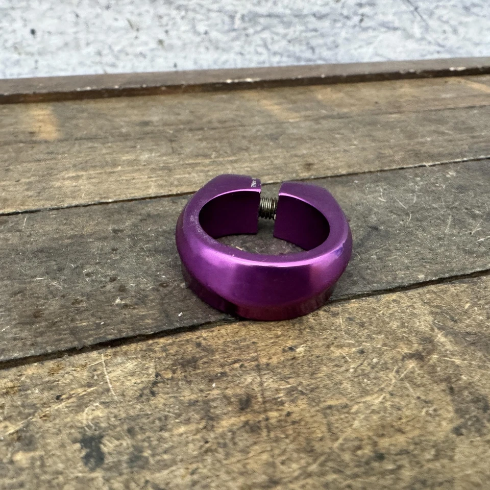 Abrazadera de tija de sillín anodizada púrpura 32 mm para Gary Fisher Rig MTB cuello violeta Foto 1 de 4