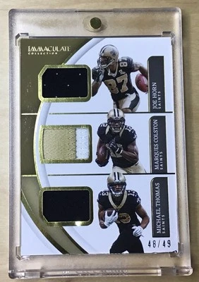 Immaculate Collection Triple Patch Horn Colston Thomas /49 New Orleans Saints SP - Image 1 of 2